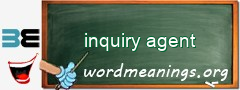 WordMeaning blackboard for inquiry agent